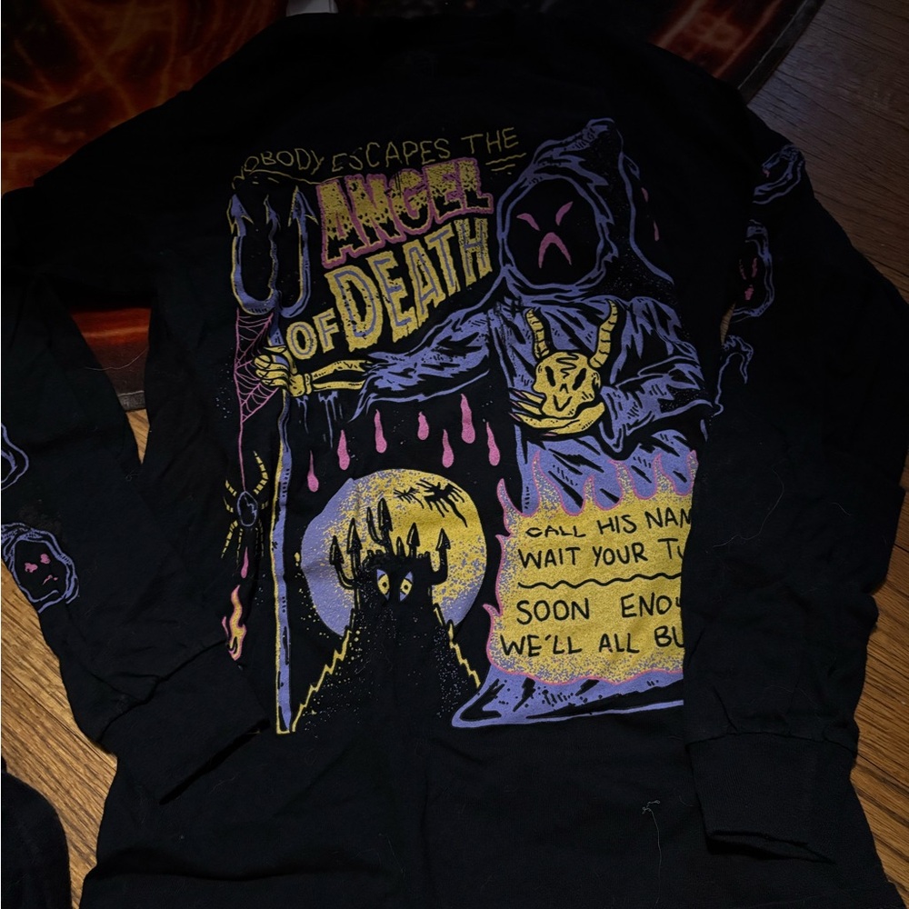 Spencer's Black Angel of Death Long Sleeve Tee